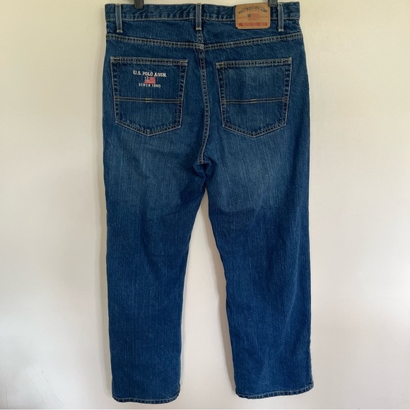 U.S. Polo Assn. Men’s Size 34 x 30 Blue Mid Rise Straight Leg Baggy Jeans - Picture 13 of 15